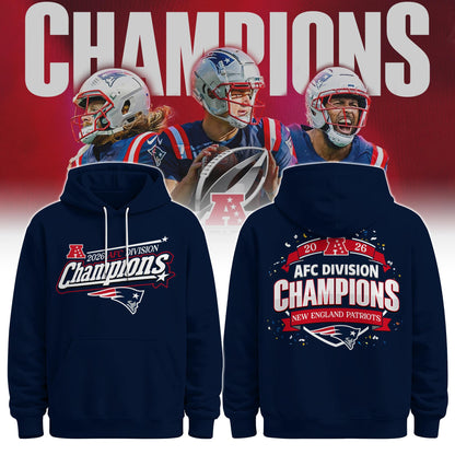 New England Patriots 2025 AFC Conference Champions Hoodie
