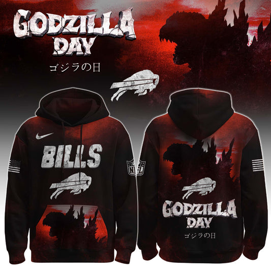 Buffalo Bills x Happy Godzilla Day Hoodie Limited Edition