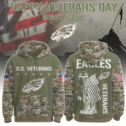 Philadelphia Eagles - Veteran Day 2025 Hoodie Limited Edions