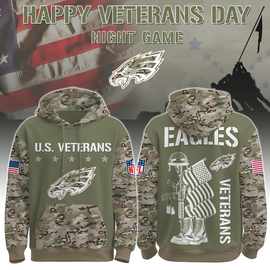 Philadelphia Eagles - Veteran Day 2025 Hoodie Limited Edions