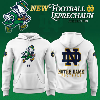 Notre Dame Fighting Irish Football Leprechaun Limited Editions 2025 Hoodie White