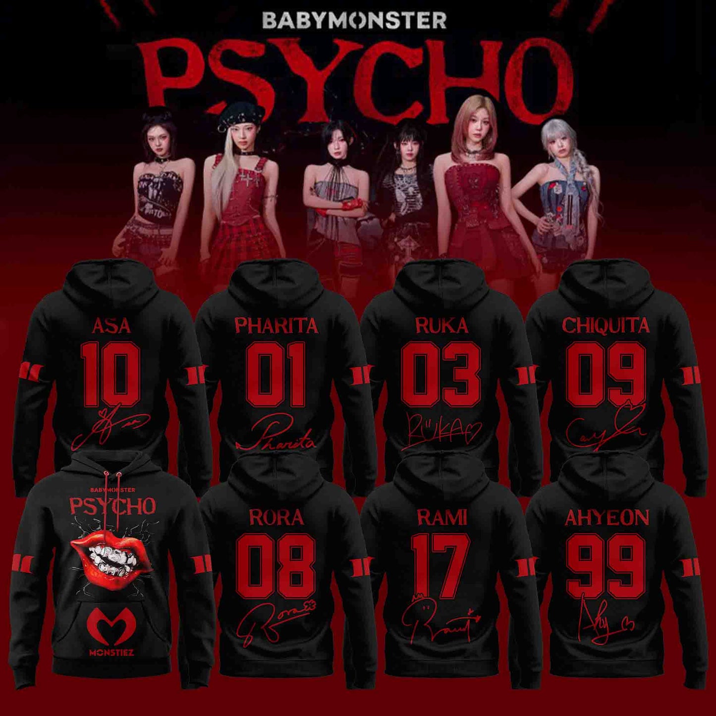 BABYMONSTER : PSYCHO [ WE GO UP] Album 2025 Limited – Hoodie
