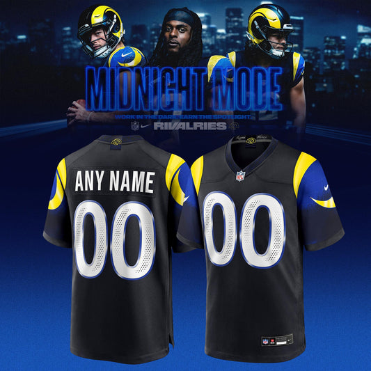 Los Angeles Rams Midnight Blue 2025 Rivalries Special Custom Jersey