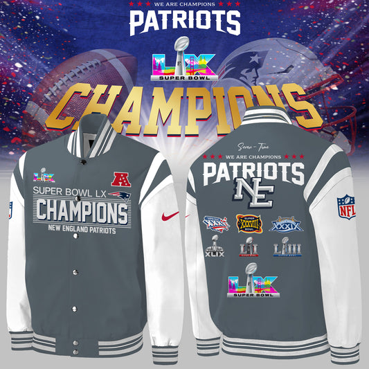 Limited Edition PATRIOTS CHAMPIONS Super Bowl LX Bomber Jacket