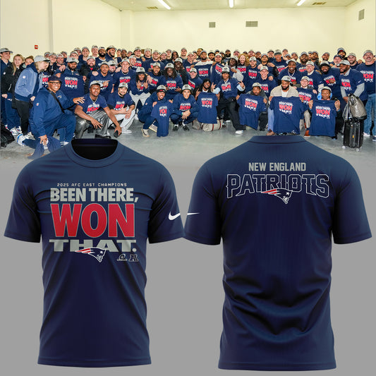 New England Patriots 2025 AFC East Champions T-Shirt Limited Edition