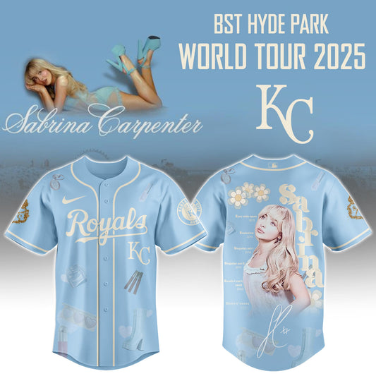 K C Royals x Sabrina Carpenter Short n™ Sweet Tour� Jersey Editions Limited +Selling Out Fast