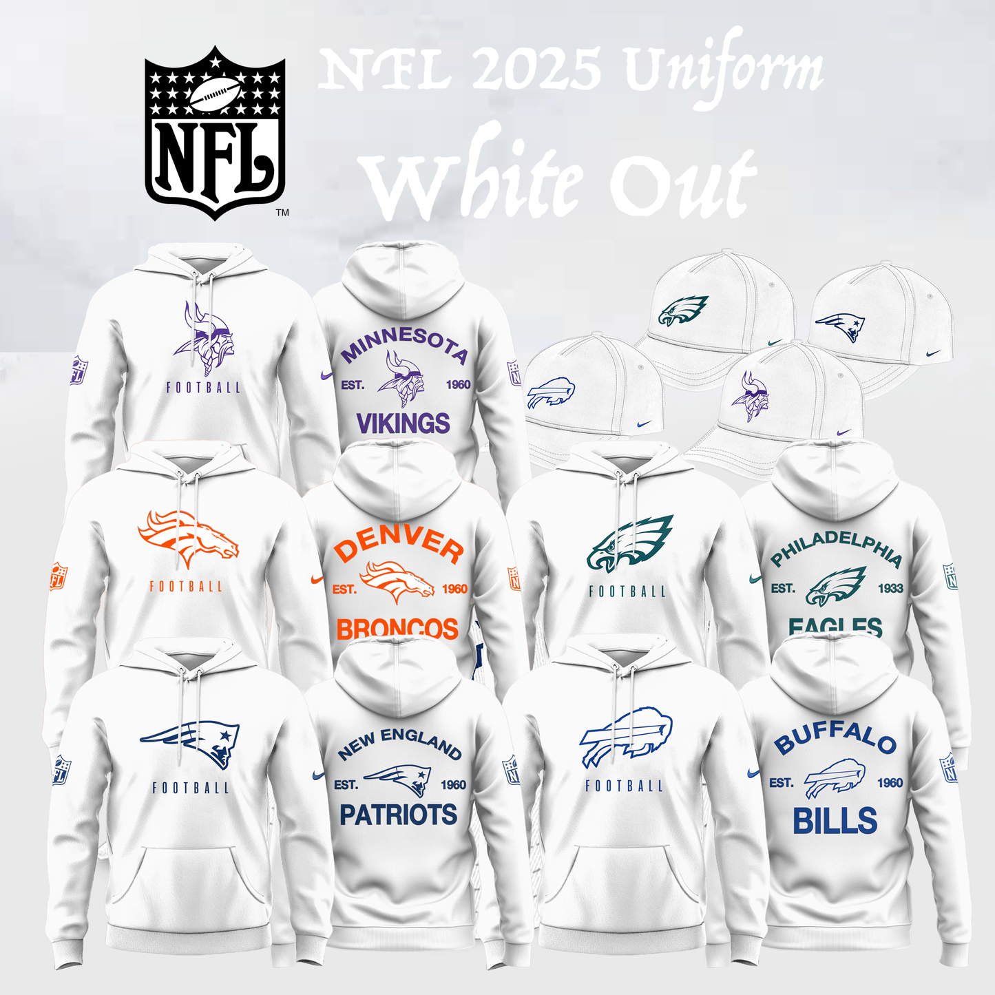 All Team NFL 2025 White Out Limited Edition Combo V2