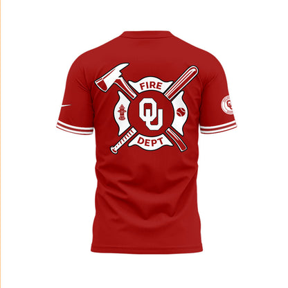 Oklahoma Baseball x Firefighter Appreciation Night TShirt