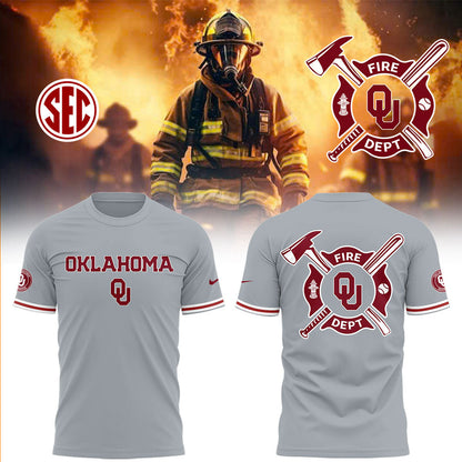 Oklahoma Baseball x Firefighter Appreciation Night TShirt