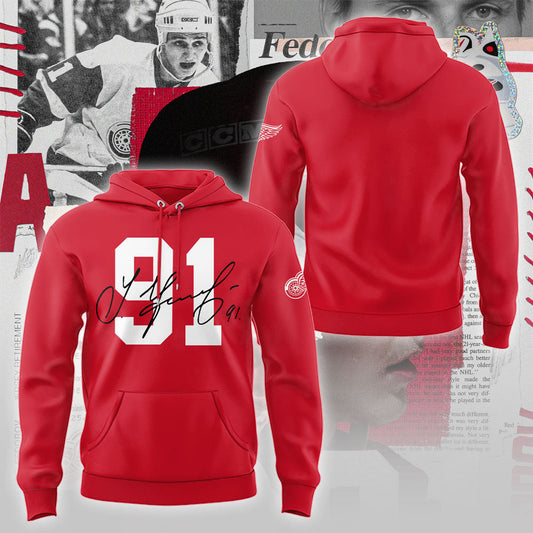 Limited Edition Red Wings Forever Sergei Fedorov 2025 Hoodie