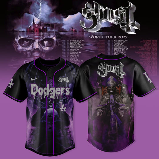 Los Angeles Dodgers x Ghost Skeletour World Tour 2025 Jersey