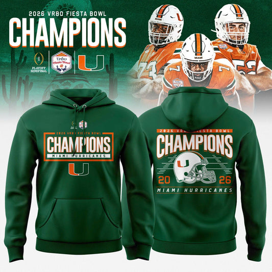 Miami Hurricanes College Football Playoff 2025 Fiesta Bowl Champions Combo Hoodie