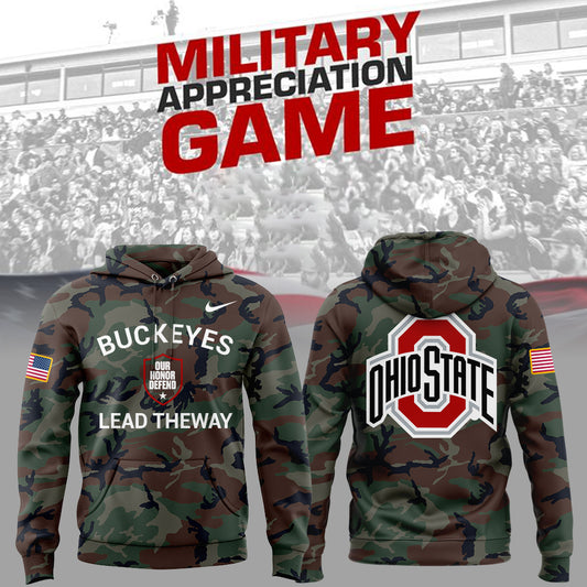 Limited Edition Ohio State x Military Appreciation Day 2025 Hoodie