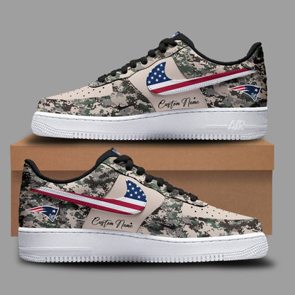 Limited Edition Salute to Service 2025 Air Force Shoes Custom Name - New England Patriots
