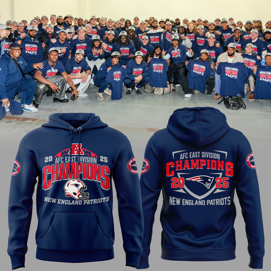 New England Patriots 2025 AFC East Champions Hoodie Limited Edition