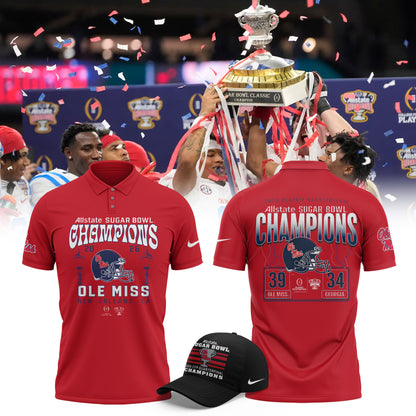 Ole Miss Rebels 2026 AllState Sugar Bowl Champions Limited Polo Shirt