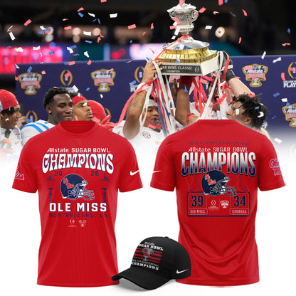 Ole Miss Rebels 2026 Sugar Bowl Champions T-shirt