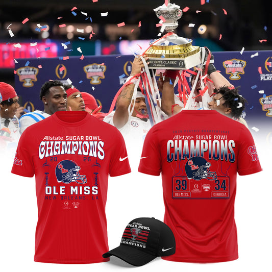 Ole Miss Rebels 2026 Sugar Bowl Champions T-shirt