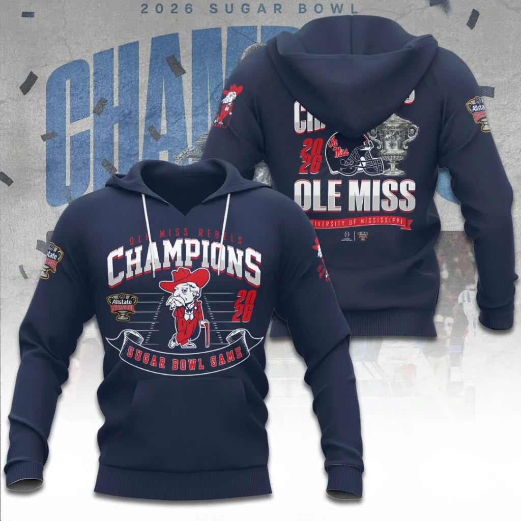 Ole Miss Rebels 2026 Sugar Bowl Champions Limited Edition Combo Hoodie
