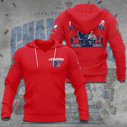 Ole Miss Rebels 2026 Sugar Bowl Champions Limited Edition Combo Hoodie