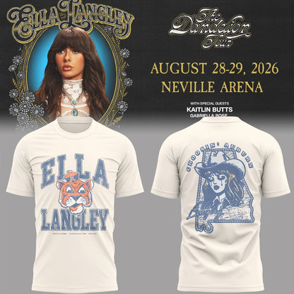 Auburn Tigers x Ella Langley – The Dandelion Tour 2026 Neville Arena Combo T-Shirt