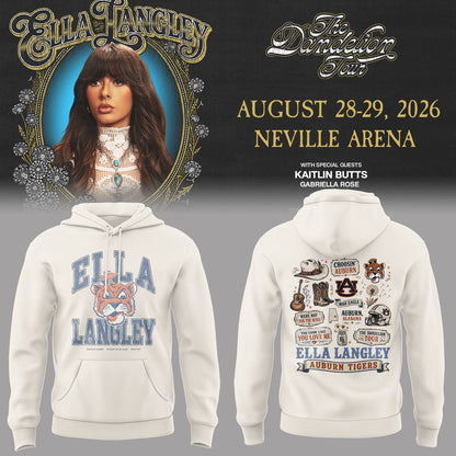 Auburn Tigers x Ella Langley – The Dandelion Tour 2026 Neville Arena Hoodie