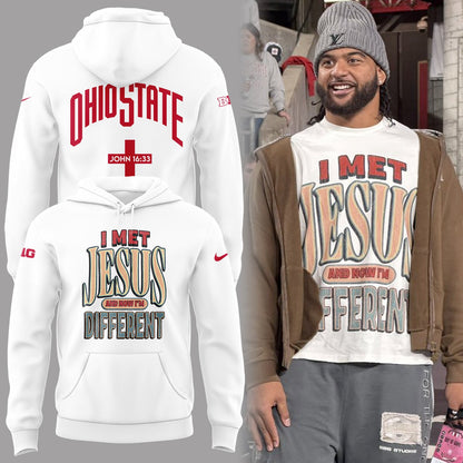 Back at Ohio State, J.T. Tuimoloau makes a statement in the ‘I MET JESUS AND NOW I’M DIFFERENT’ Hoodie