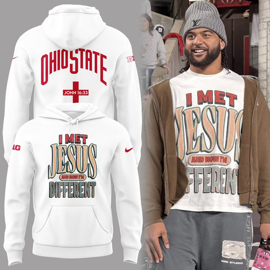 Back at Ohio State, J.T. Tuimoloau makes a statement in the ‘I MET JESUS AND NOW I’M DIFFERENT’ Hoodie
