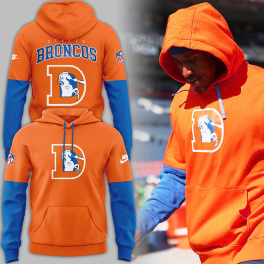 Denver Broncos NFL 2024 Limited Throwback To 77 Orange Hoodie