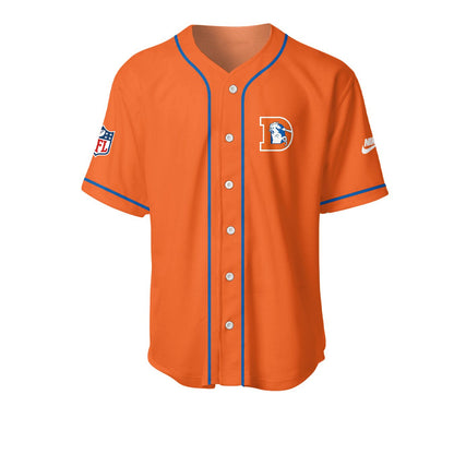 Denver Broncos NFL 2024 Limited Throwback To 77 Orange Baseball Jersey