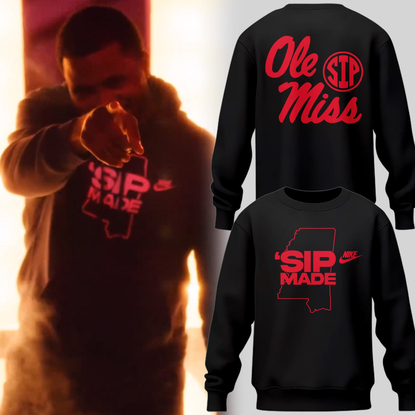 2025 Limited edition sweatshirt "SIP MADE" Kelvin Bolden for fans Ole Miss Rebels football