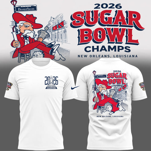 Ole Miss Rebels 2026 Sugar Bowl Champions Limited Edition Combo T-Shirt