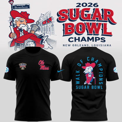 Ole Miss Rebels 2026 Sugar Bowl Champions Limited Edition Combo T-Shirt