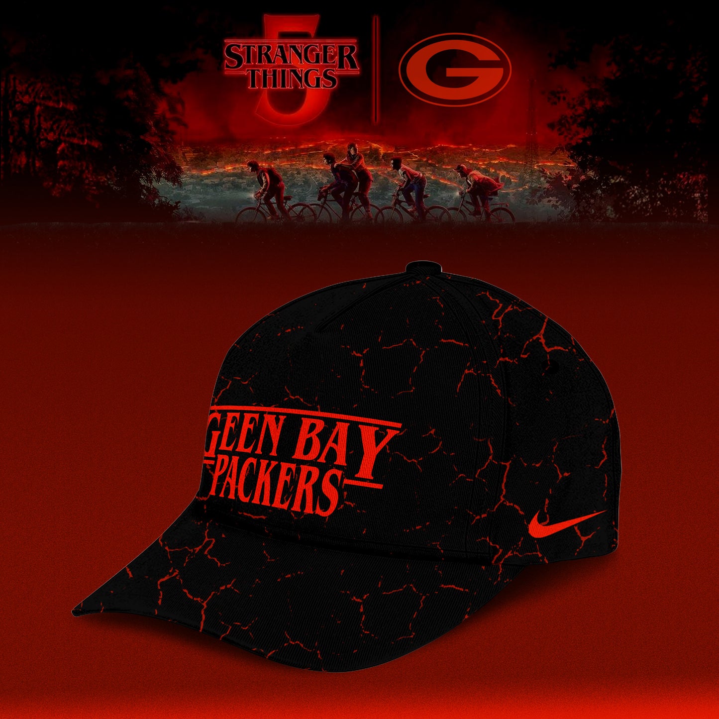 [Special Deal Black Friday] Green Bay Packers x Stranger Things Limited Hoodie