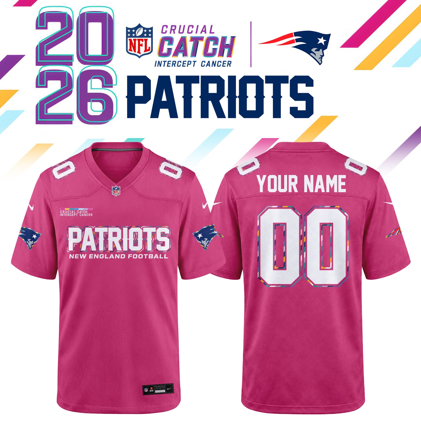 NFL Crucial Catch 2026 Pink Limited Edition Jersey