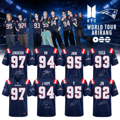 NE Patriots x BTS World Tour 2026 Limited Edition Jersey
