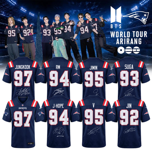 NE Patriots x BTS World Tour 2026 Limited Edition Jersey