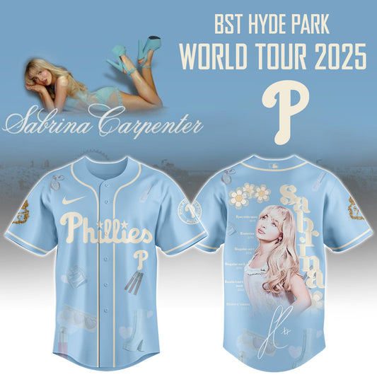 P Phillies x Sabrina Carpenter Short n™ Sweet Tour� Jersey Editions Limited +Selling Out Fast