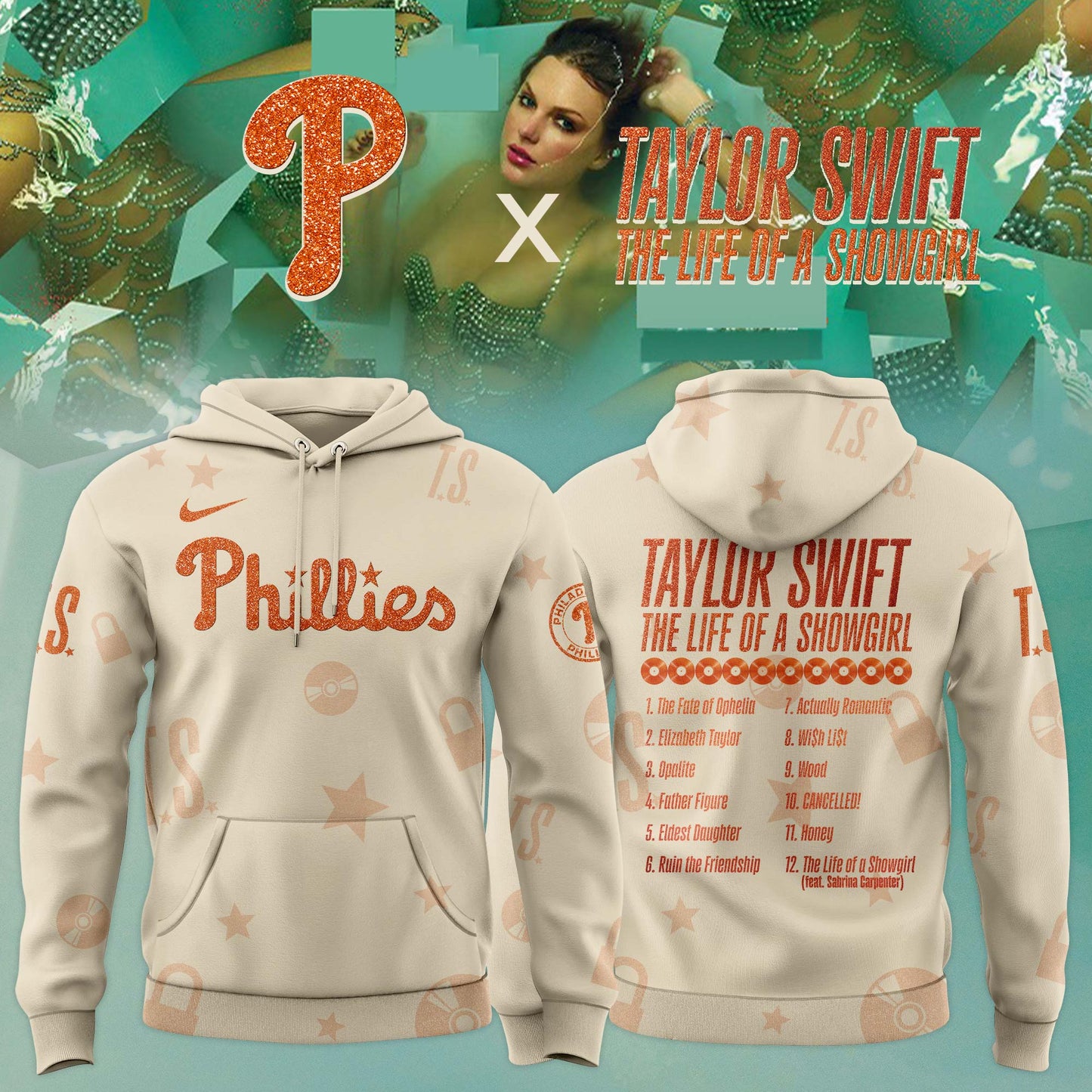 MLB x Taylor Swift The Life of a Showgirl� 2025 Limited Editions Jersey Hoodie