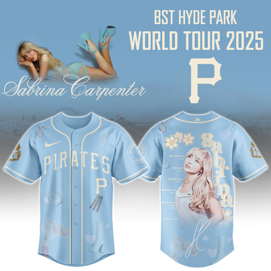 P Pirates x Sabrina Carpenter Short n™ Sweet Tour� Jersey Editions Limited +Selling Out Fast