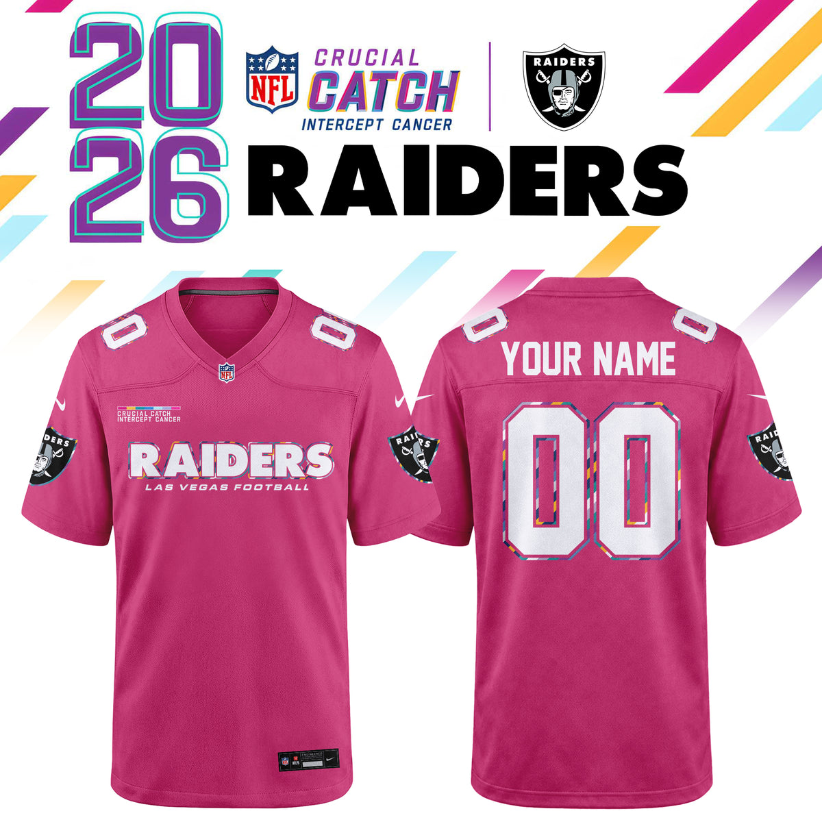 NFL Crucial Catch 2026 Pink Limited Edition Jersey