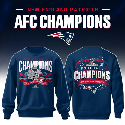 New England Patriots 2025 AFC Conference Champions Sweatshirt
