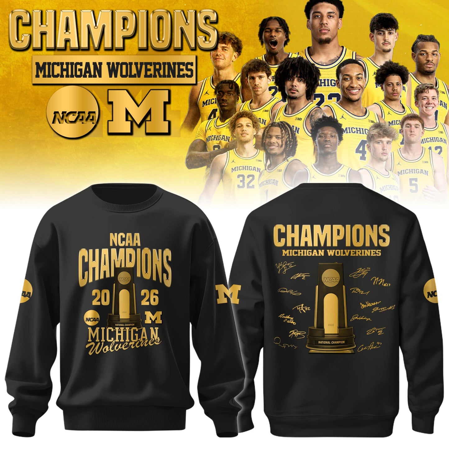 MICH Champions NCAA DI Basketball 2026 Sweatshirt Limited Edition
