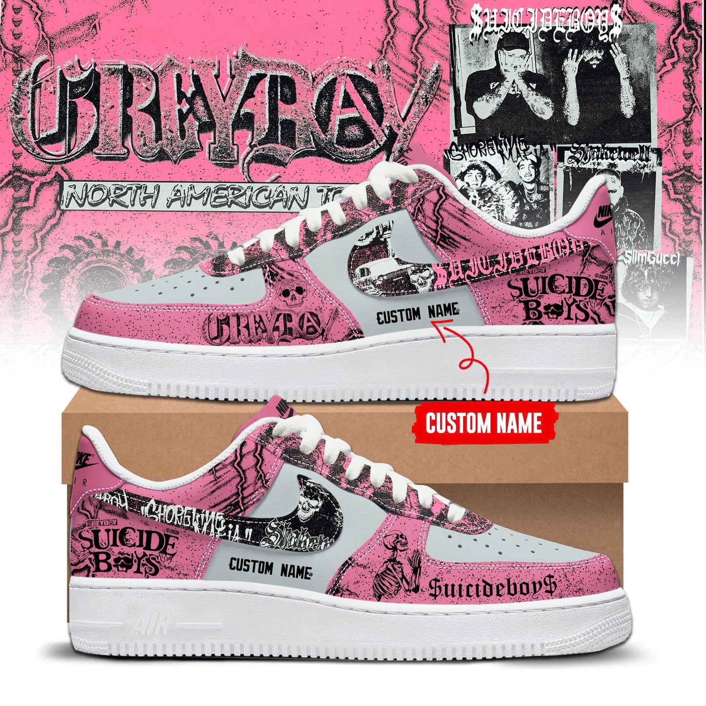 Grey day 2026 – North American Tour AF1 Sneakers