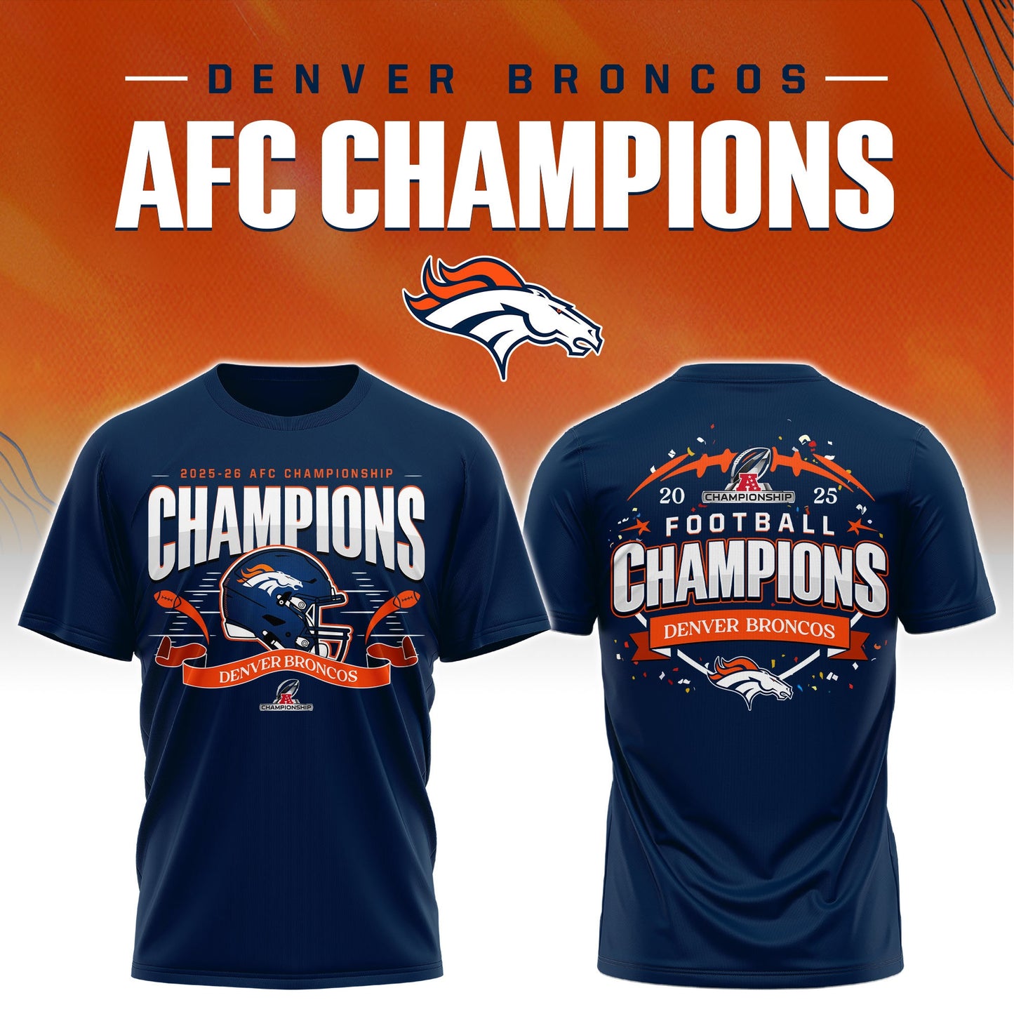 Denver Broncos 2025 AFC Conference Champions TShirt