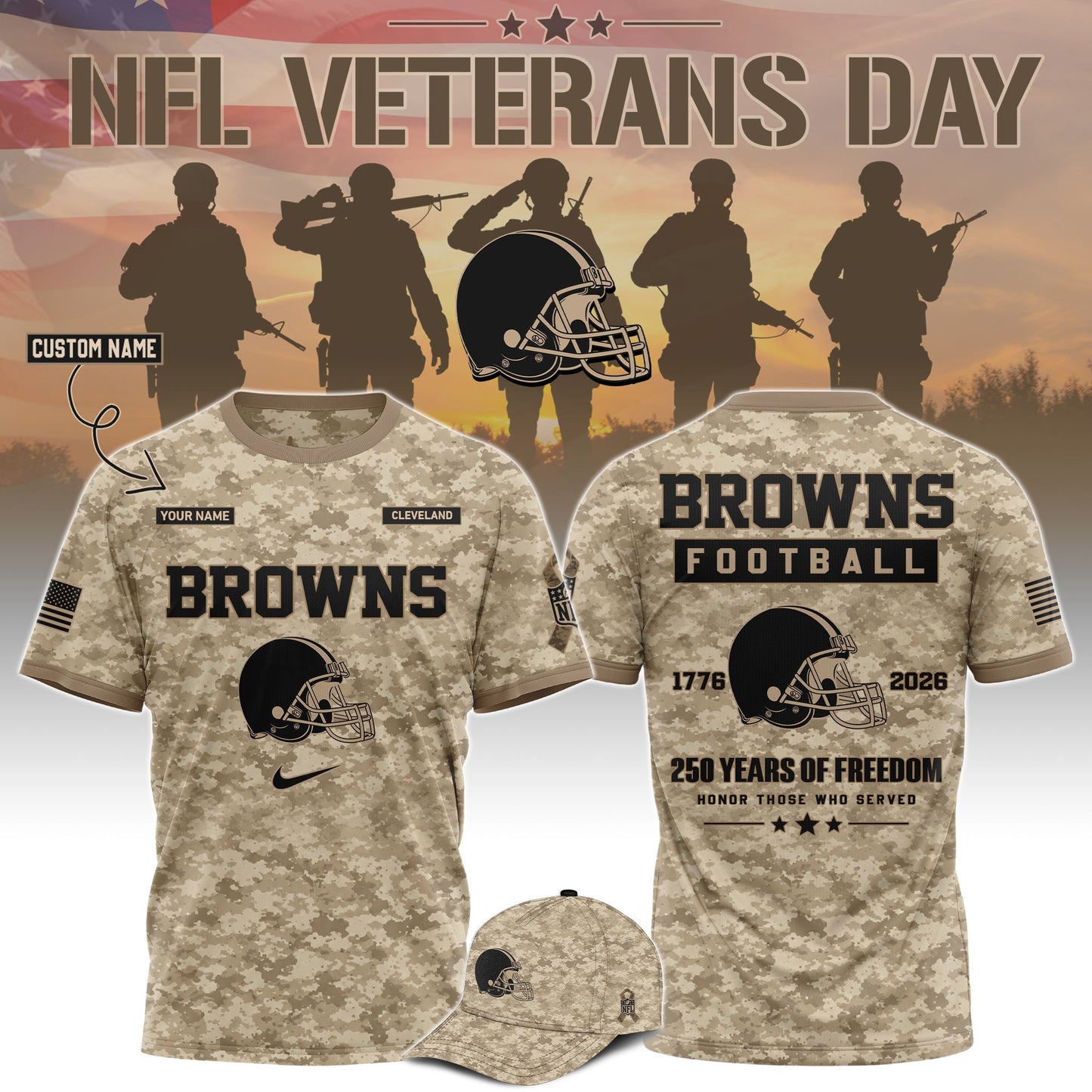 All Team NFL x Veterans Day 2026 T-Shirt