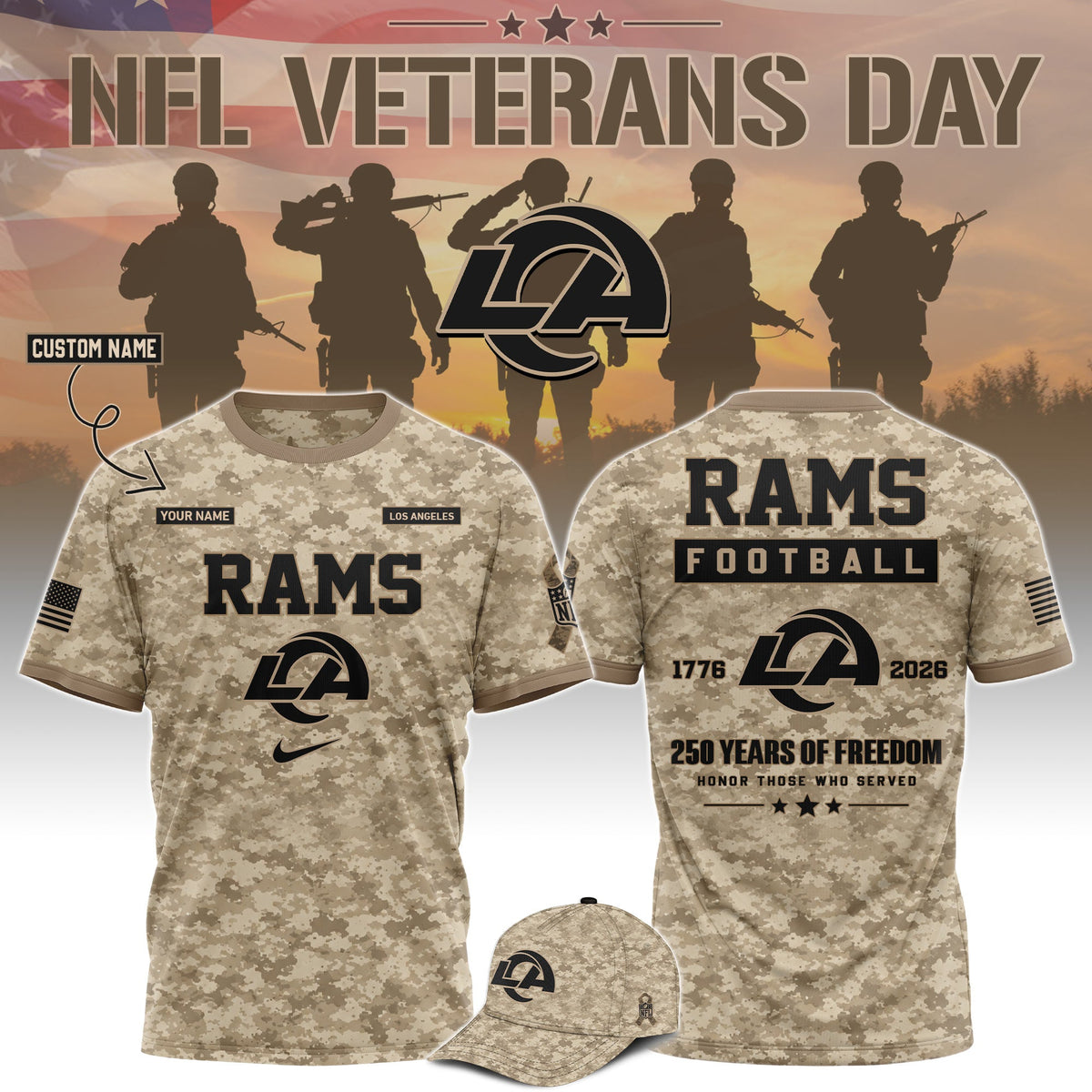 All Team NFL x Veterans Day 2026 T-Shirt