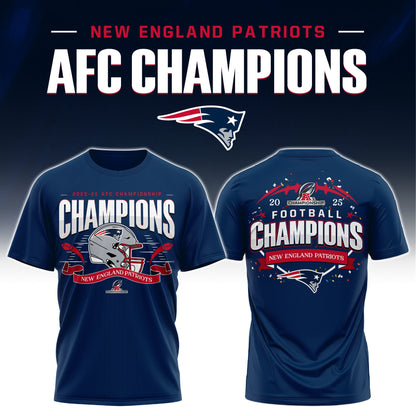 New England Patriots 2025 AFC Conference Champions T-shirt