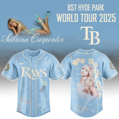 T B Rays x Sabrina Carpenter Short n™ Sweet Tour� Jersey Editions Limited +Selling Out Fast