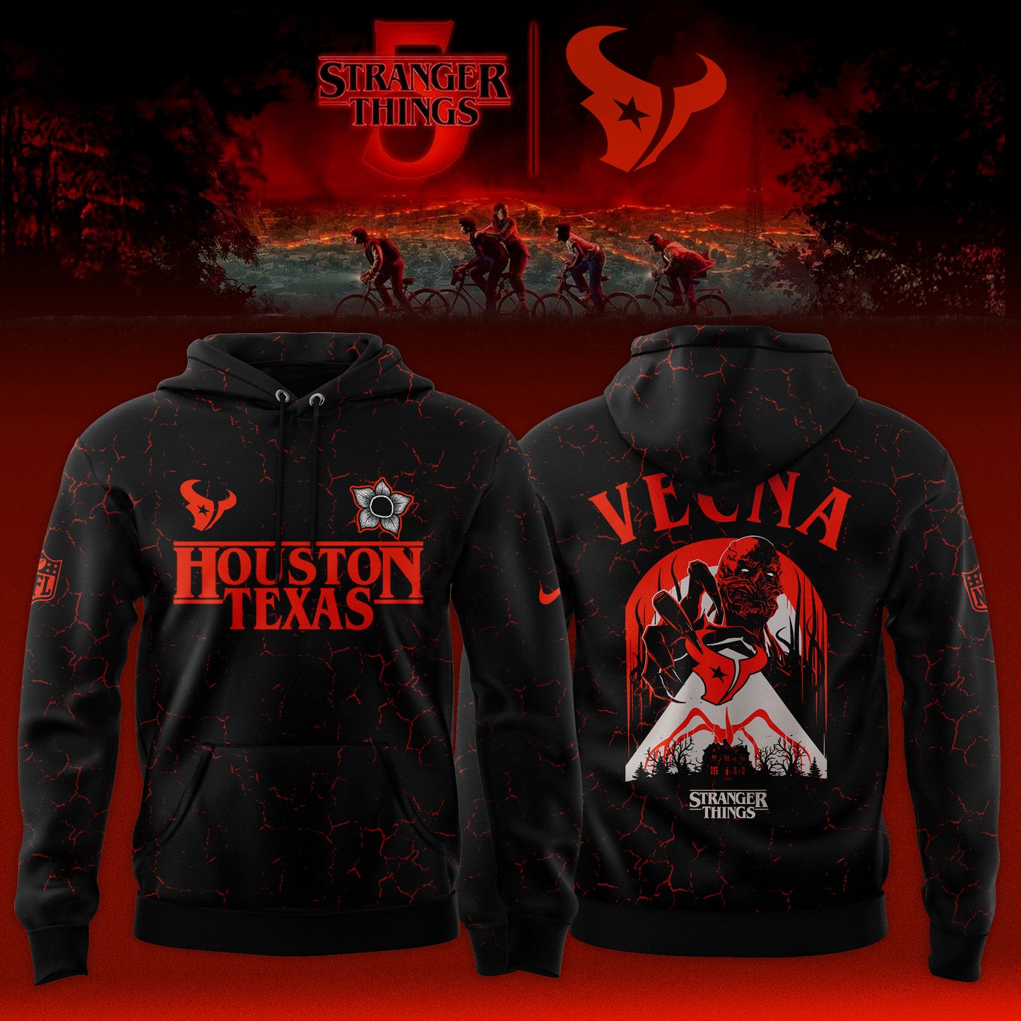 [Special Deal Black Friday] All NFL Teams x Stranger Things Limited Hoodie